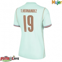 Camiseta Francia Theo Hernandez #19 Visitante Equipación para mujer Mundial 2026 manga corta